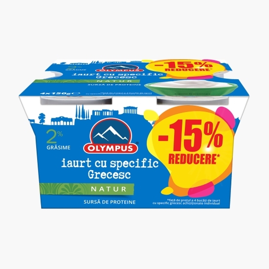Iaurt grecesc 2% grăsime, 4x150g