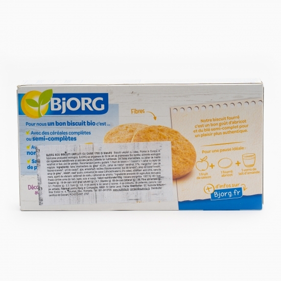 Biscuiți ecologici umpluți cu caise 175g