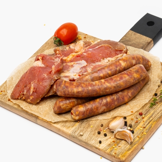 Pastramă mușchi evantai și cârnați Mangalița 500g