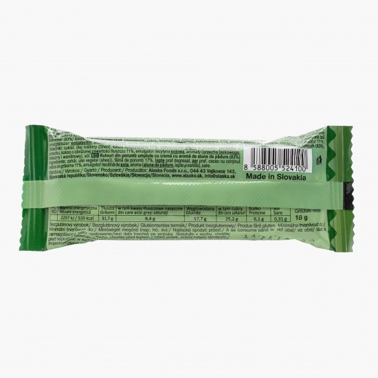 Rulouri din porumb fără gluten umplute cu cremă de alune 18g 