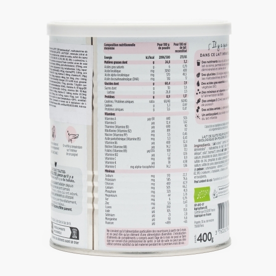 Lapte praf eco continuare (Etapa 2), 6-12 luni, 400g
