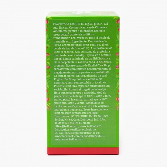 Ceai eco ceai verde și rodie 40g
