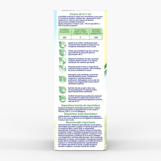 Formulă de lapte Junior, +2 ani, 600g