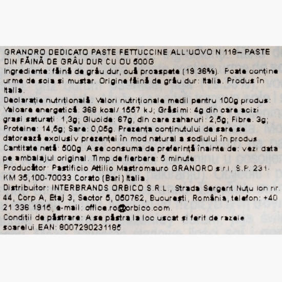 Paste Fettuccine cu ou N.118 500g