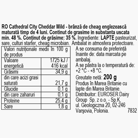 Brânză Cheddar Mild 200g