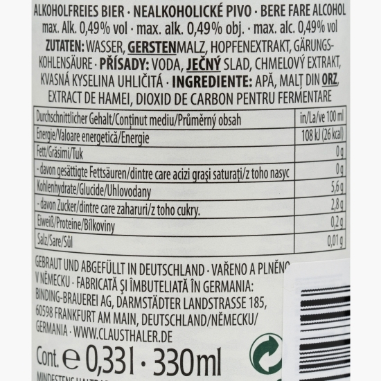 Bere fără alcool sticlă 0.33l