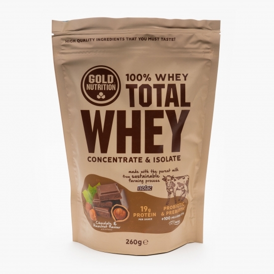 Total Whey cu aromă de ciocolată și alune 260g