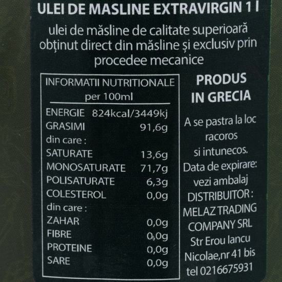 Ulei de măsline extravirgin 1l