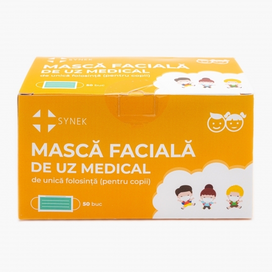 Măști faciale verzi pentru copii 50 buc