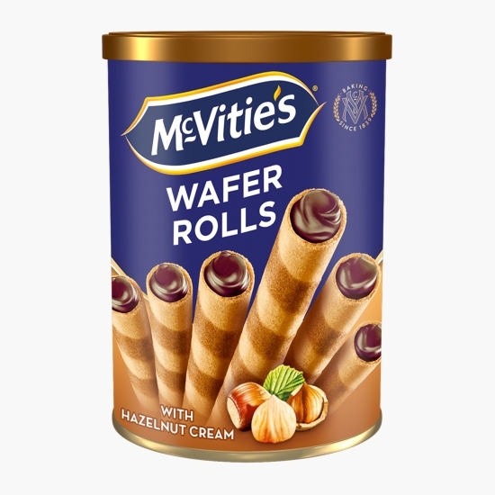 Rulouri de napolitane umplute cu cremă de alune Wafer rolls, 170g