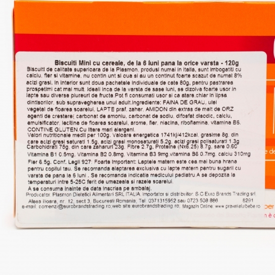 Biscuiți pentru copii, cu cereale, +6 luni, 120g