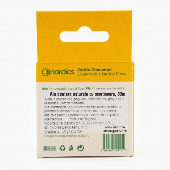 Ață dentară naturală cu scorțișoară 30m