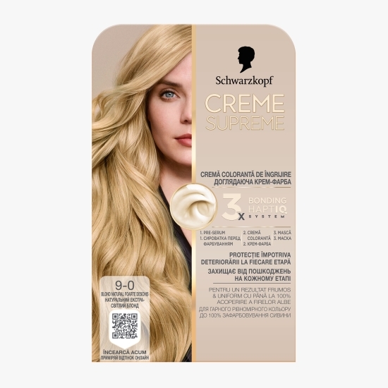 Vopsea de păr, 9-0 blond natural foarte deschis