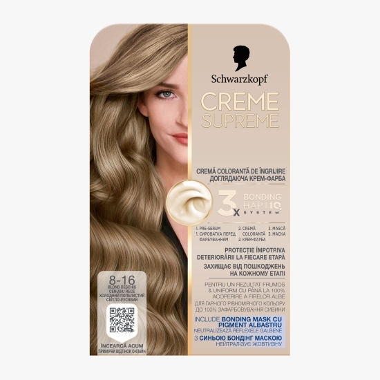 Vopsea de păr, 8-16 blond deschis cenușiu rece