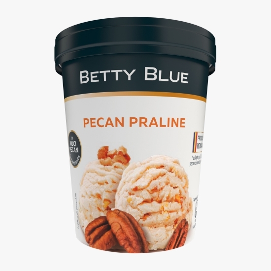 Înghețată cu aromă de vanilie, sos de caramel și nuci pecan caramelizate 0.45l