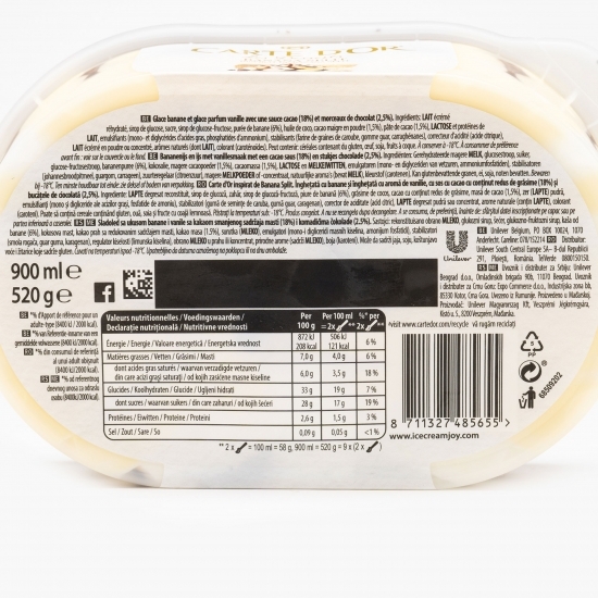 Înghețată banana chocolate 500g