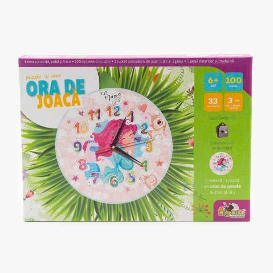 Puzzle cu ceas Ora de joacă - Sirena 6+ ani