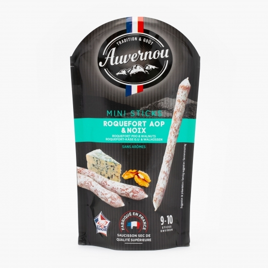 Cârnați mini sticks cu nuci și roquefort 100g