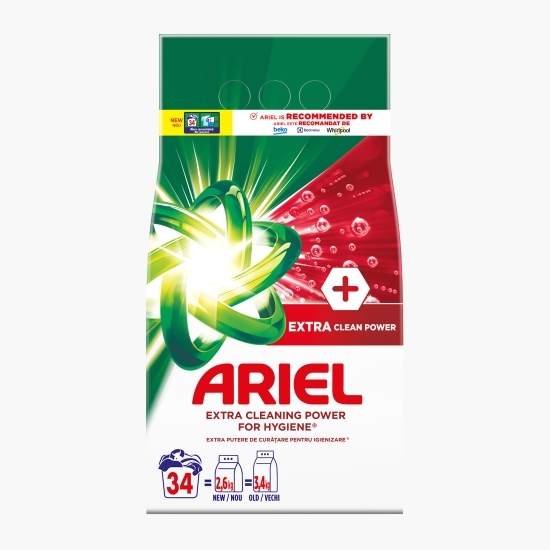 Detergent de rufe pudră +Extra Clean Power, 34 spălări, 2.6kg