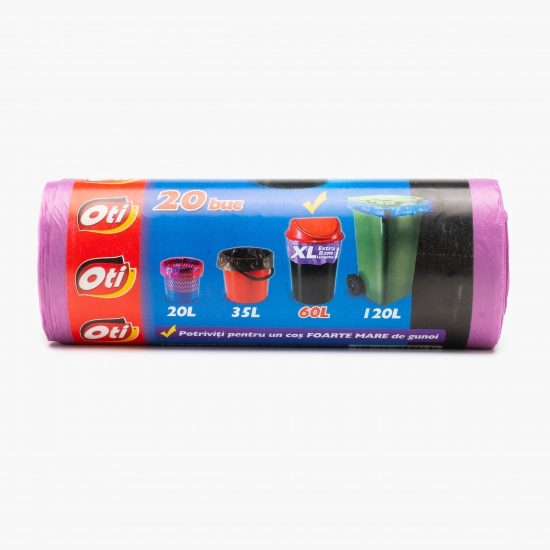 Saci menajeri XL Solid 60l 20 buc
