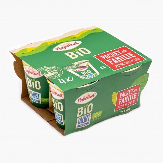 Iaurt natural eco 3.8% grăsime 4x140g