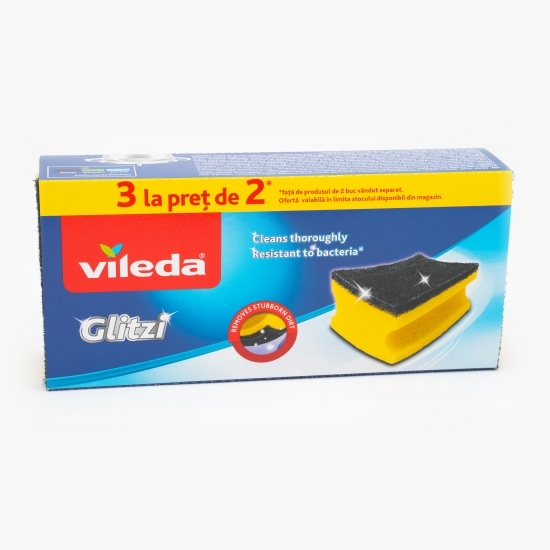 Bureți de vase 3 buc (2+1)