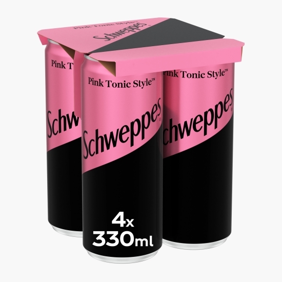 Apă tonică Pink Style​ doză 4x0.33l