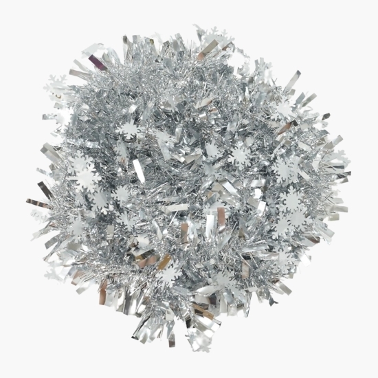 Beteală Crăciun, argintie, 2mx9cmx9cm