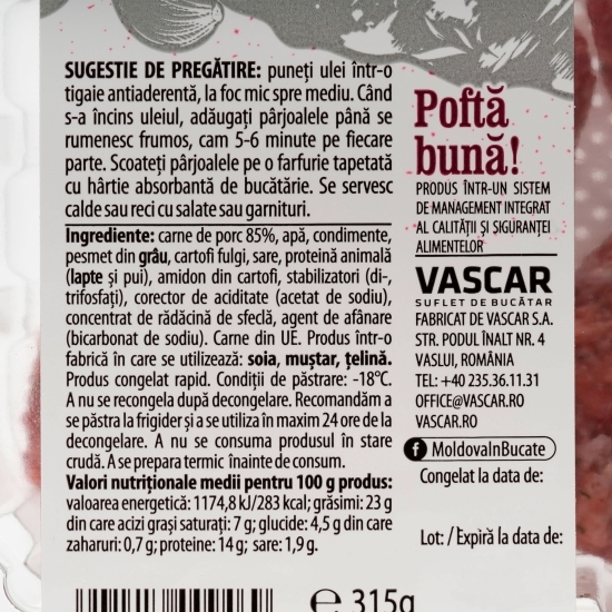 Pârjoale moldovenești 315g