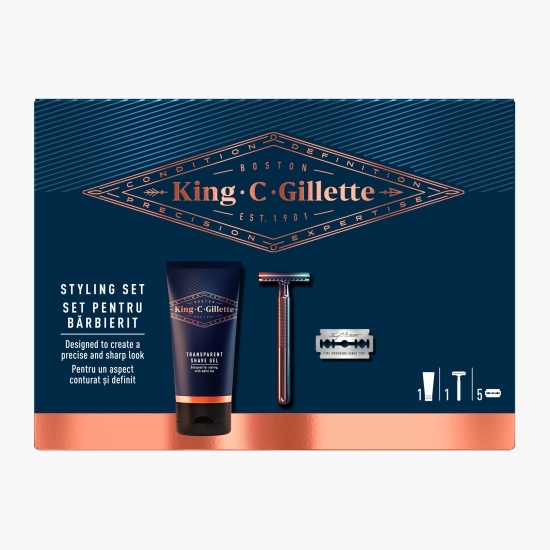 Set cadou pentru bărbierit King C. 