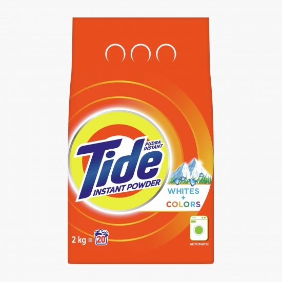 Detergent de rufe pudră automat pentru haine albe și colorate 20 spălări, 2kg