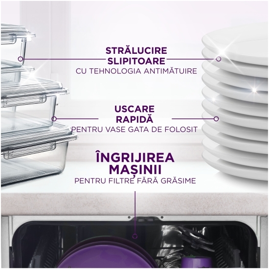 Detergent capsule pentru mașina de spălat vase Platinum Plus Miracle, 20 spălări