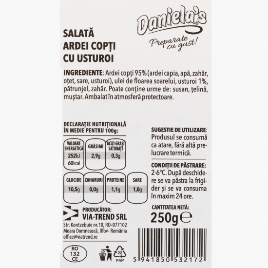Salată de ardei copți cu usturoi 250g