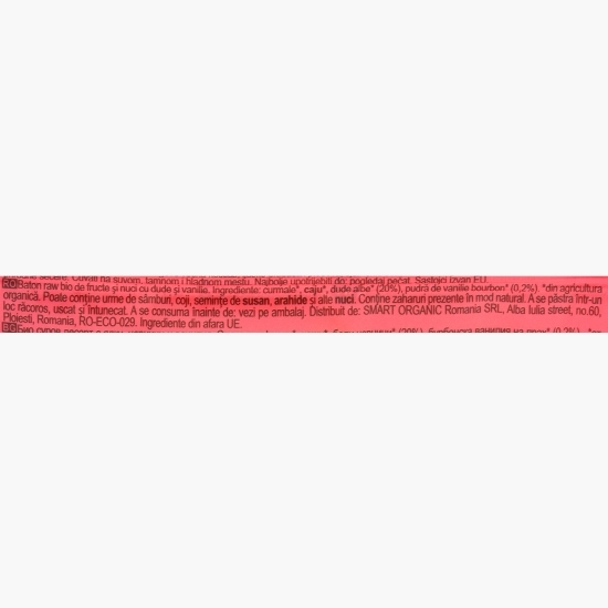 Baton eco cu dude și vanilie, vegan, fără gluten 30g