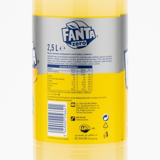 Băutură carbogazoasă lămâie zero zahăr 2.5l