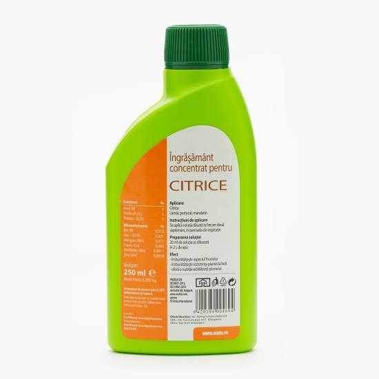 Îngrășământ concentrat pentru citrice 0.25l