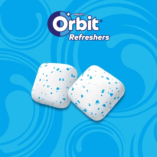 Gumă de mestecat Refreshers Peppermint fără zahăr cu aromă de mentă intensă & mentol 30 buc, 67g