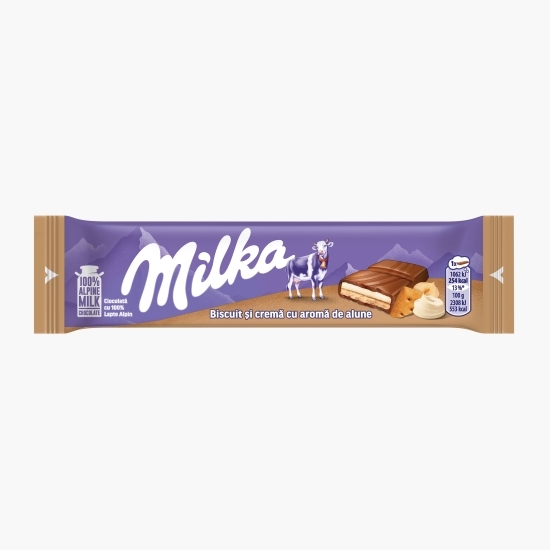 Baton de ciocolată cu biscuiți și cremă cu aromă de alune 45g