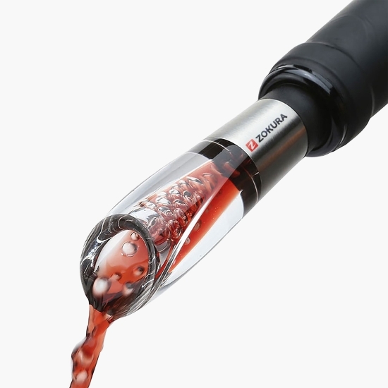 Dop aerator pentru turnarea vinului