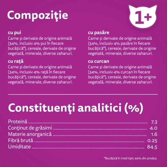 Hrană umedă pentru pisici adulte, 12 x 85g, cu carne de pasăre în sos 