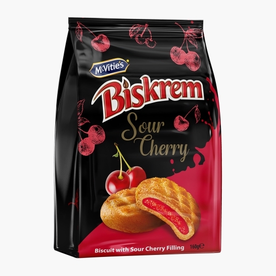 Biscuiți cu umplutură de vișine 160g