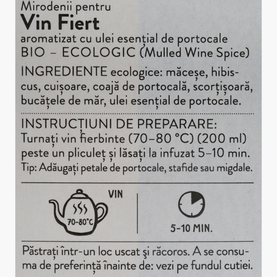 Mirodenii eco pentru vin fiert, 18 plicuri