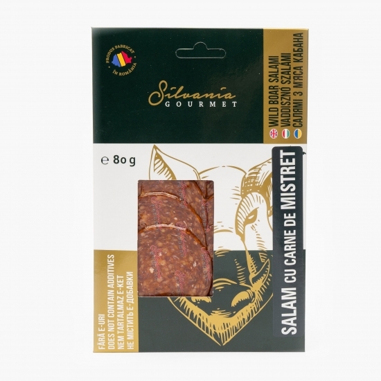 Salam cu carne de mistreț feliat 80g