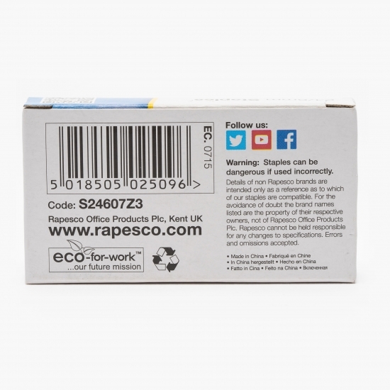 Capse Rapesco 24/6, 1000 bucăți/cutie