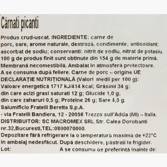 Salsiccia Napoli picant 250g