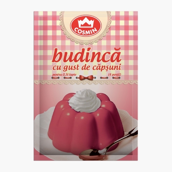Praf de budincă cu gust de căpşuni 40g