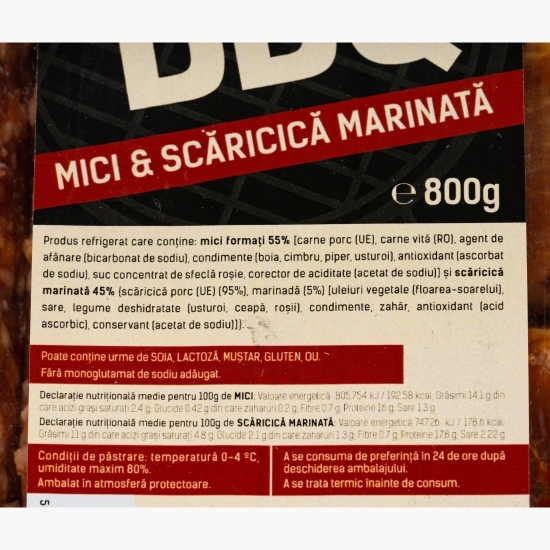 Mix pentru grătar Duo BBQ (mici, scăricică marinată) 800g
