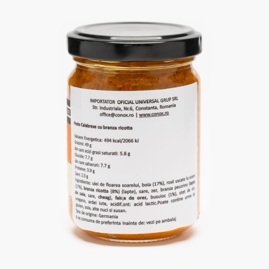 Pesto Calabrese cu brânză ricotta 135g