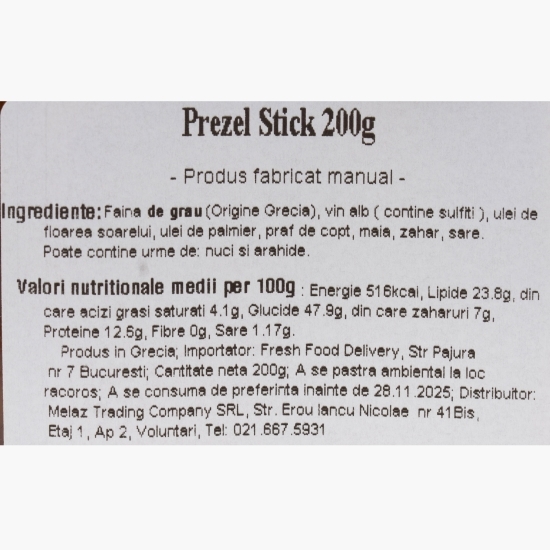 Sticksuri Pretzel - produs fabricat manual, 200g