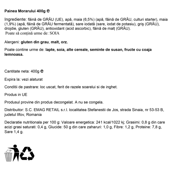 Pâinea morarului 400g